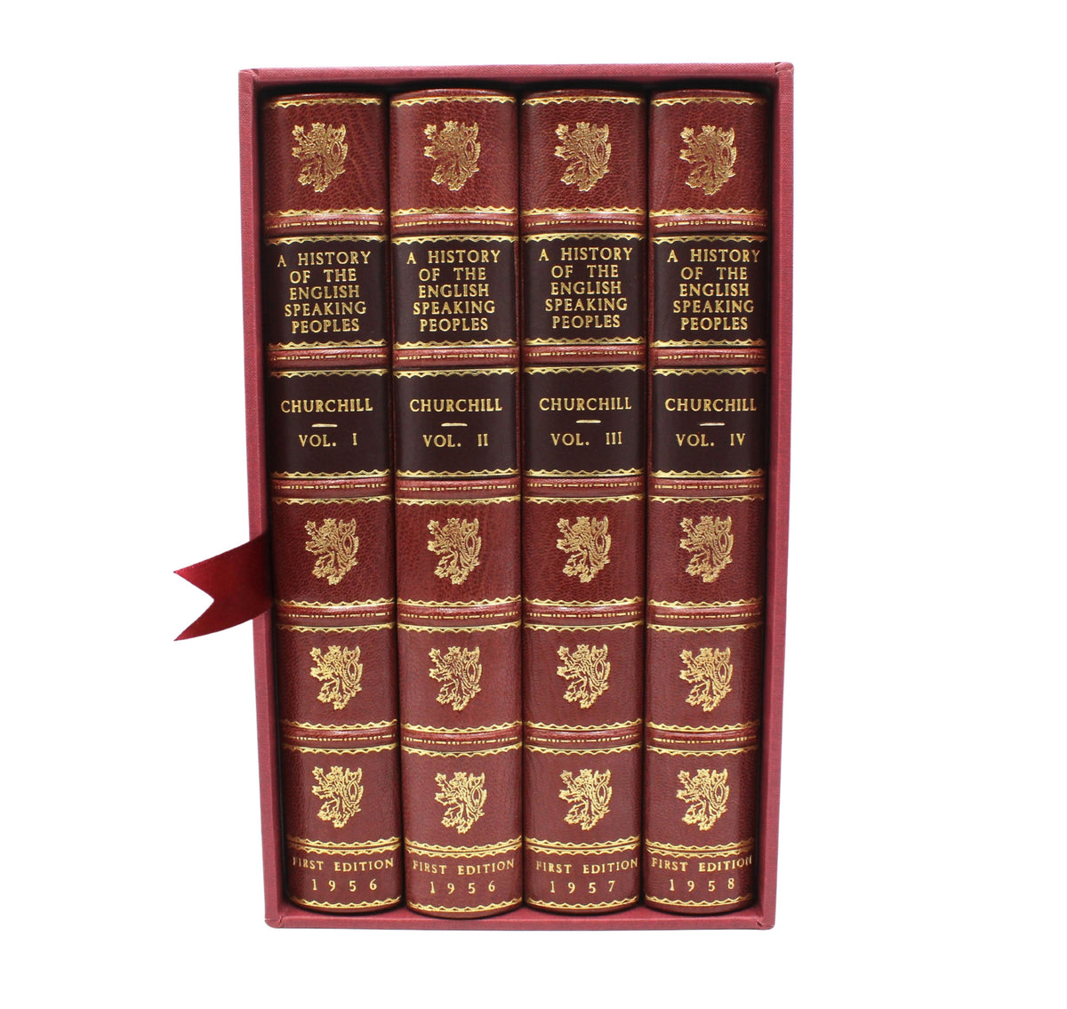 A History of the English-Speaking Peoples by Winston Churchill, First Editions, Four Volume Set, 1956-58