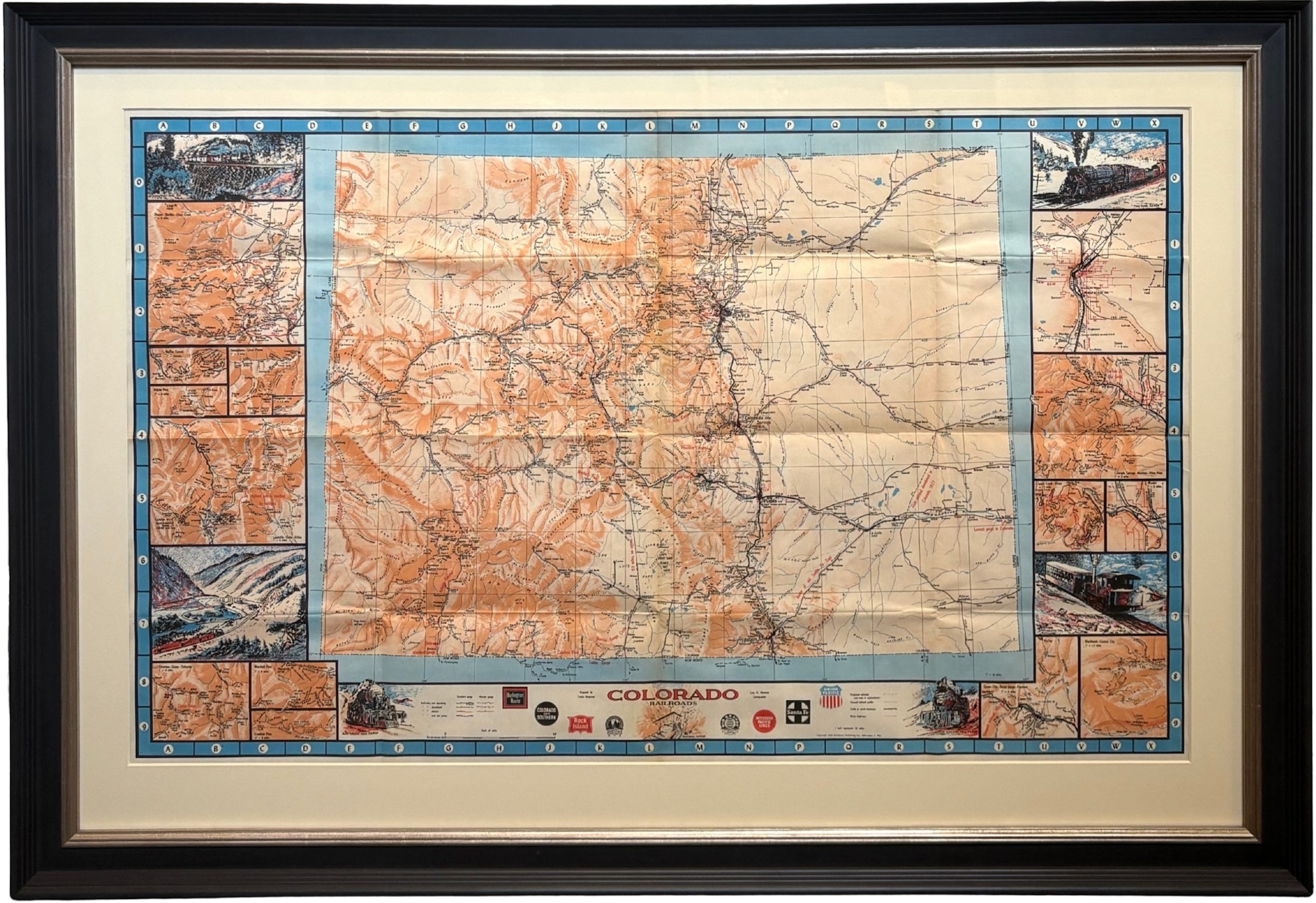 1943 "Colorado Railroads" Map by Linn Westcott