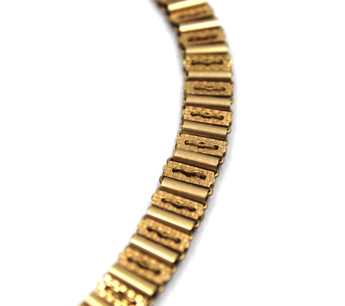 Antique Victorian Gold-Filled Book Link Collar
