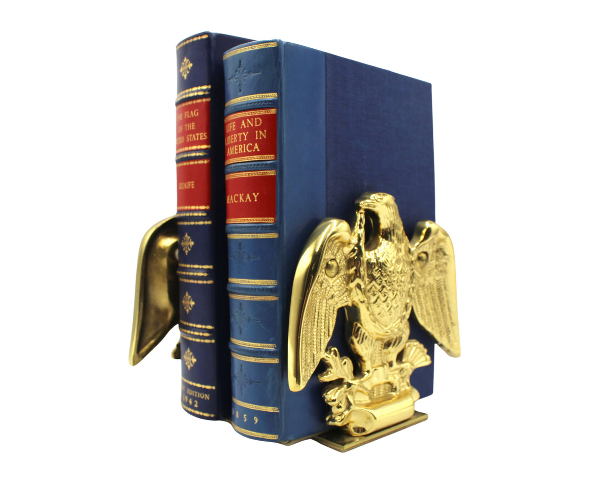 Vintage American Eagle Bookends by Baldwin Brass