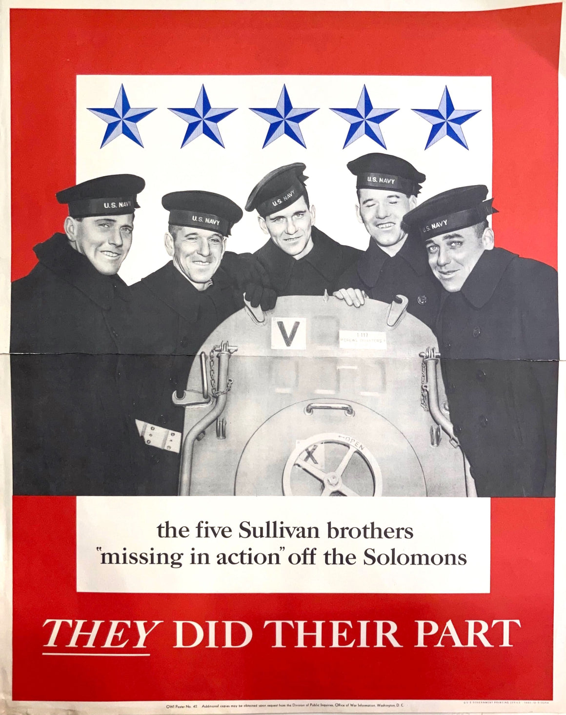 "They Did Their Part" Vintage WWII Poster, 1943