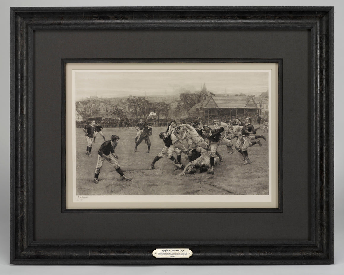 “A Football Match, Scotland v. England”  by William Overhand and Lionel Smythe, Signed Limited Edition Photogravure, 1889