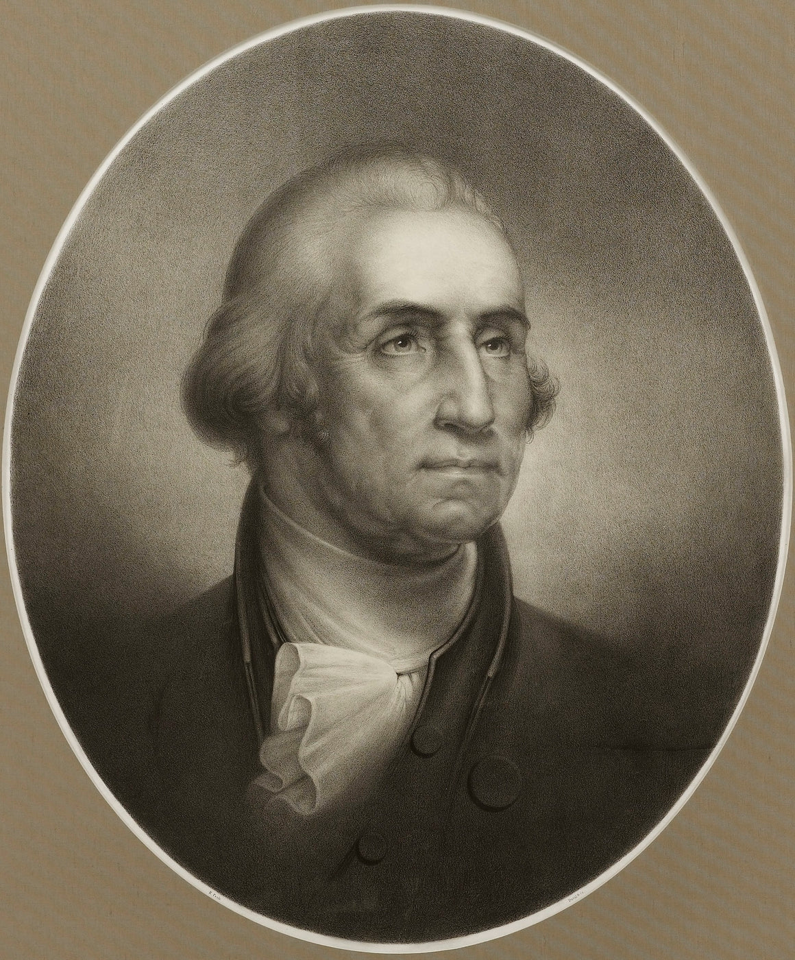 "George Washington" Lithograph, Published by Peter S. Duval, After Rembrandt Peale, 1856