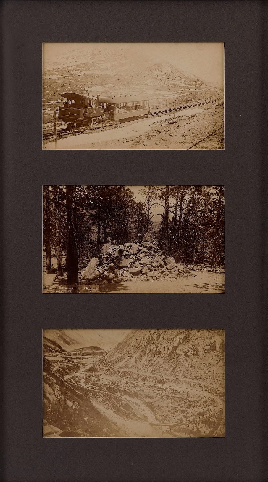 Vintage Manitou and Pikes Peak Railway Postcards by Hook Photo, 1890