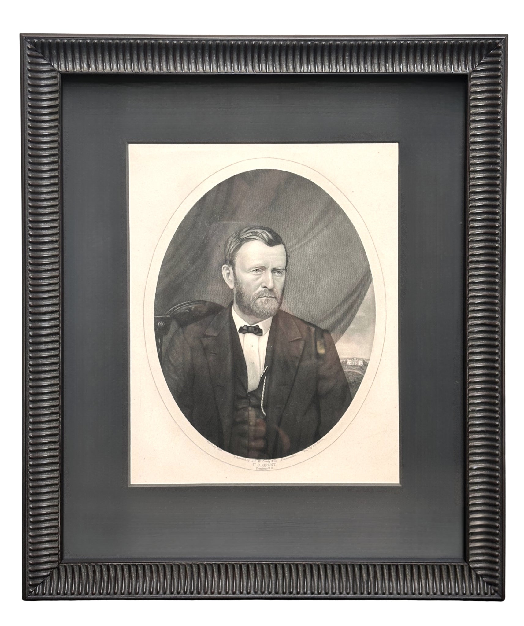 "U.S. Grant, President U.S." Oval Portrait, Engraved by A. B. Walter, Published by J. C. McCurdy, after a Photograph by Ulke