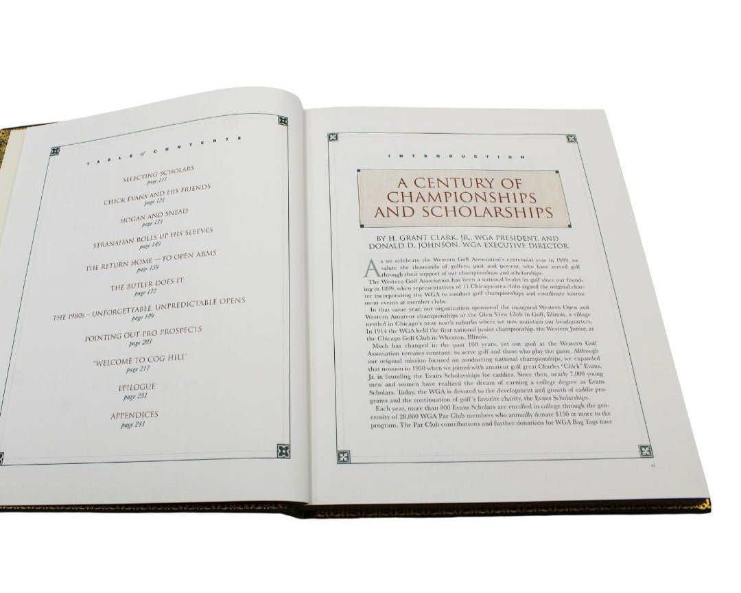 A Century of Golf: Western Golf Association 1899 - 1999 by Tim Cronin, Limited Edition, Binder's Copy, 1998 - The Great Republic