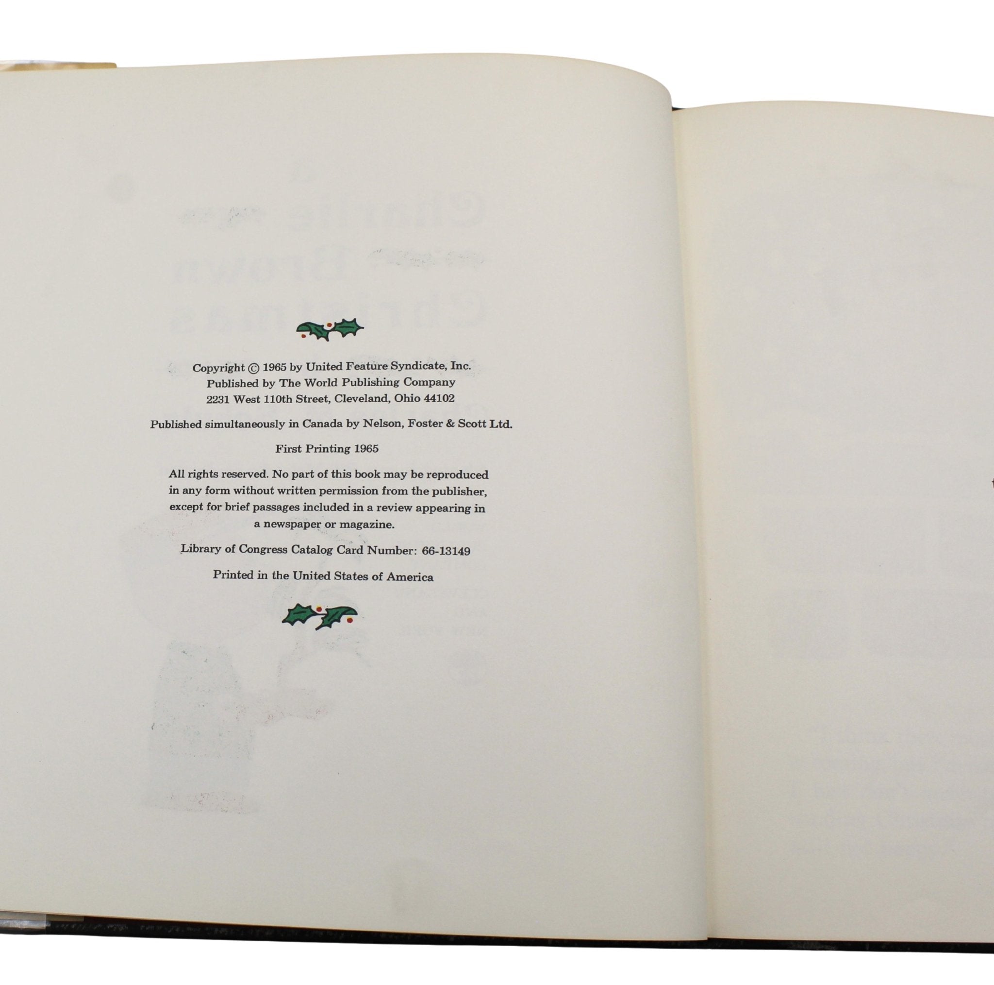 A Charlie Brown Christmas by Charles M. Schulz, First Edition, First Printing, 1965 - The Great Republic
