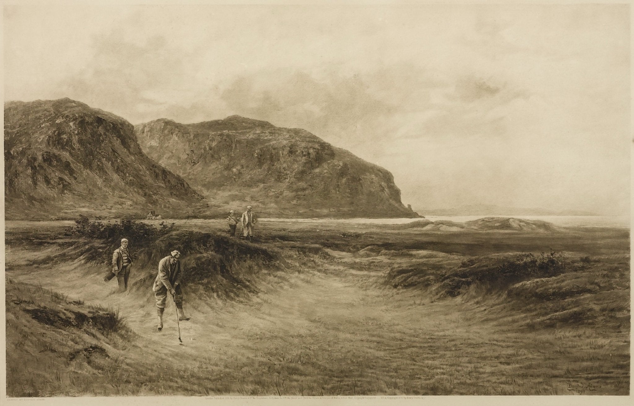 "A Difficult Bunker" by Douglas Adams, Photogravure, Circa 1894 - The Great Republic