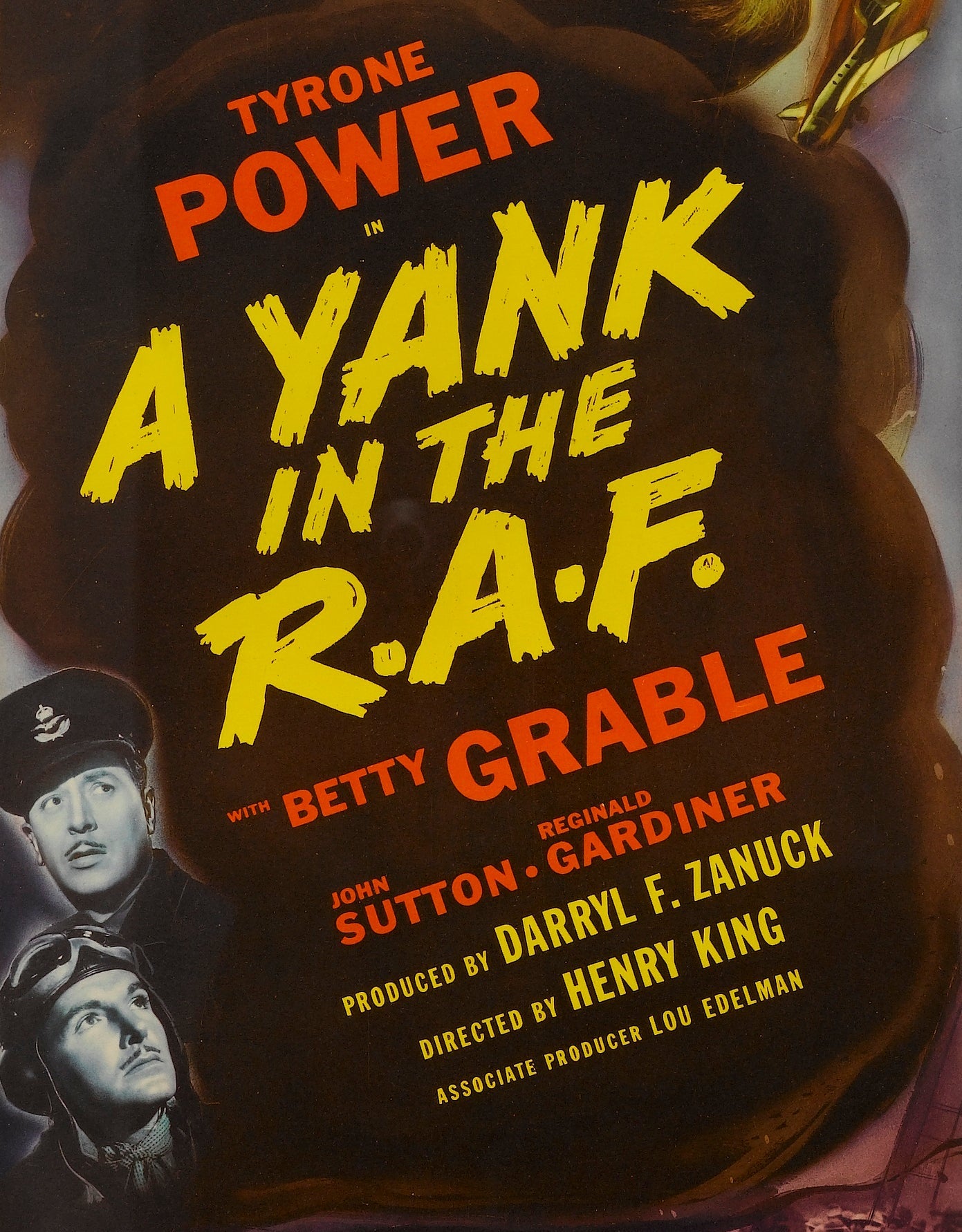 "A Yank in the R.A.F." Vintage Movie Poster, Circa 1941 - The Great Republic