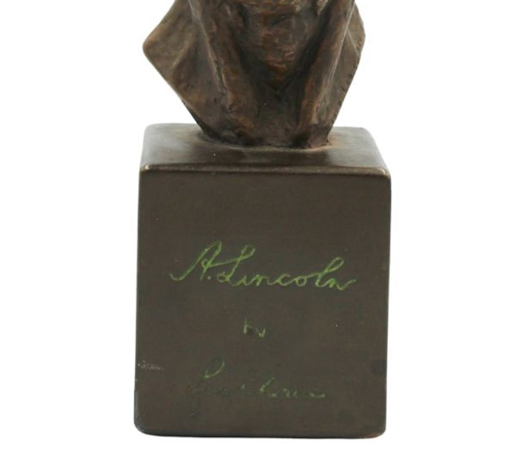 Abraham Lincoln Bust Sculpture, after Leo Cherne, Bronze Patinated Resin - The Great Republic