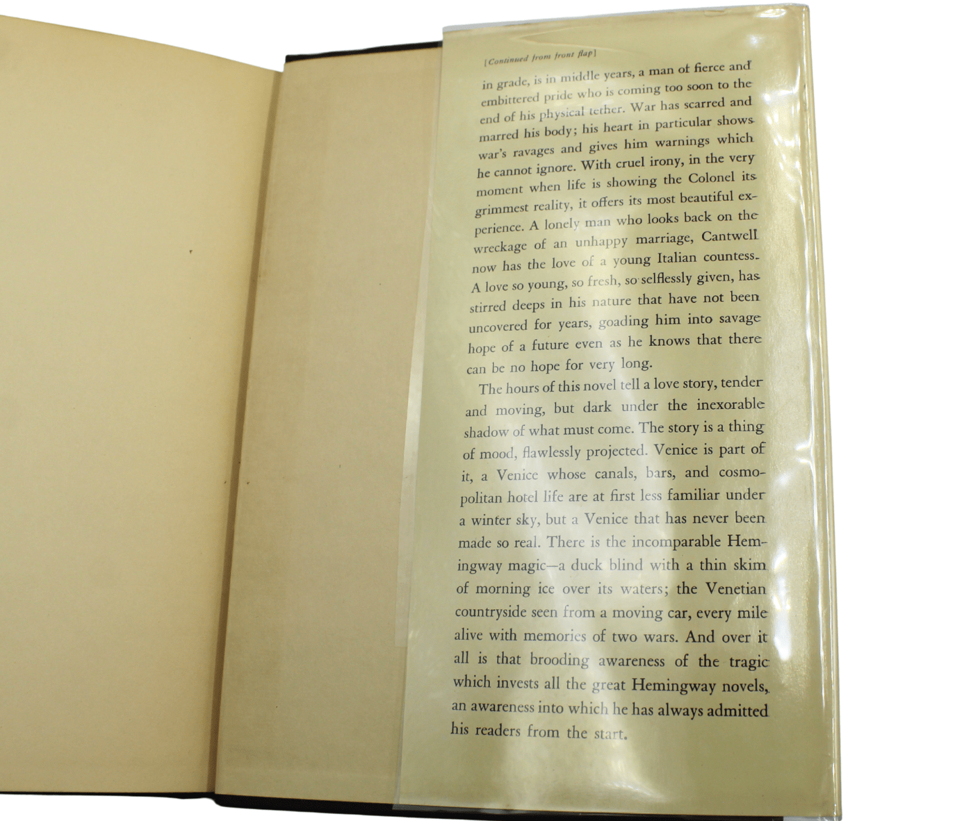 Across the River and Into the Trees by Ernest Hemingway, First Edition, First Printing, in Second Issue Dust Jacket, 1950 - The Great Republic