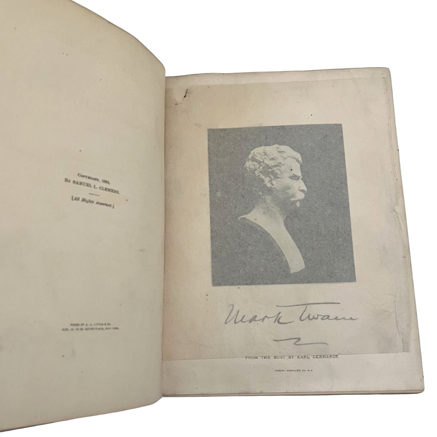 Adventures of Huckleberry Finn by Mark Twain, First American Edition, Later State, in Green Cloth, 1885 - The Great Republic