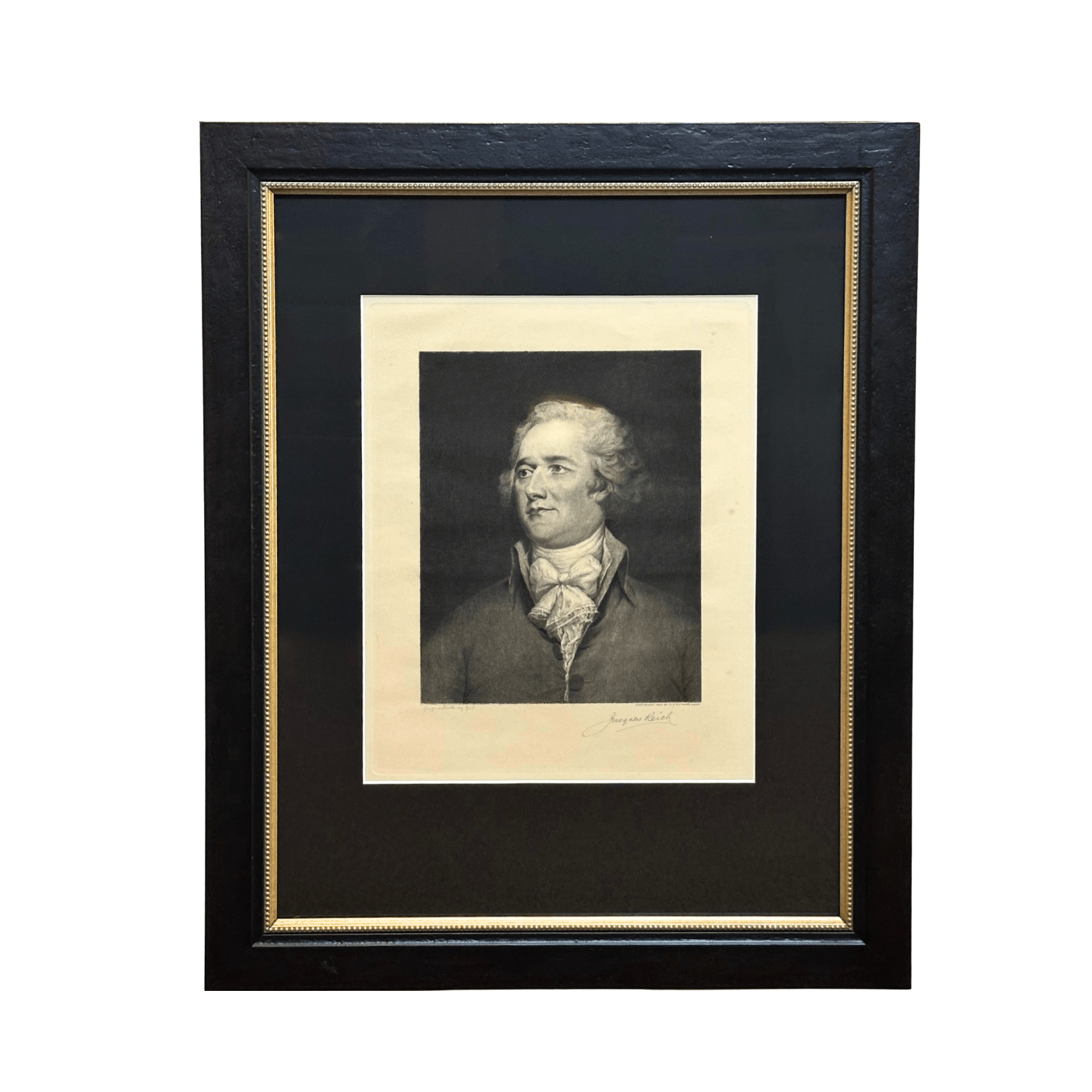 Alexander Hamilton Etching by Jacques Reich, published by G.P. Putnam, 1904 - The Great Republic