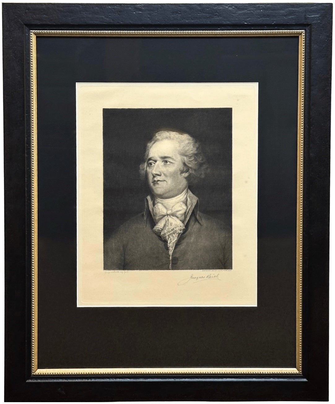 Alexander Hamilton Etching by Jacques Reich, published by G.P. Putnam, 1904 - The Great Republic