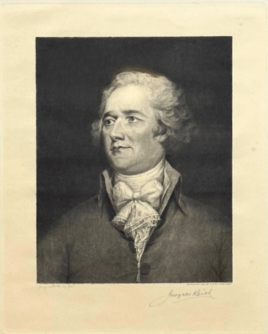 Alexander Hamilton Etching by Jacques Reich, published by G.P. Putnam, 1904 - The Great Republic