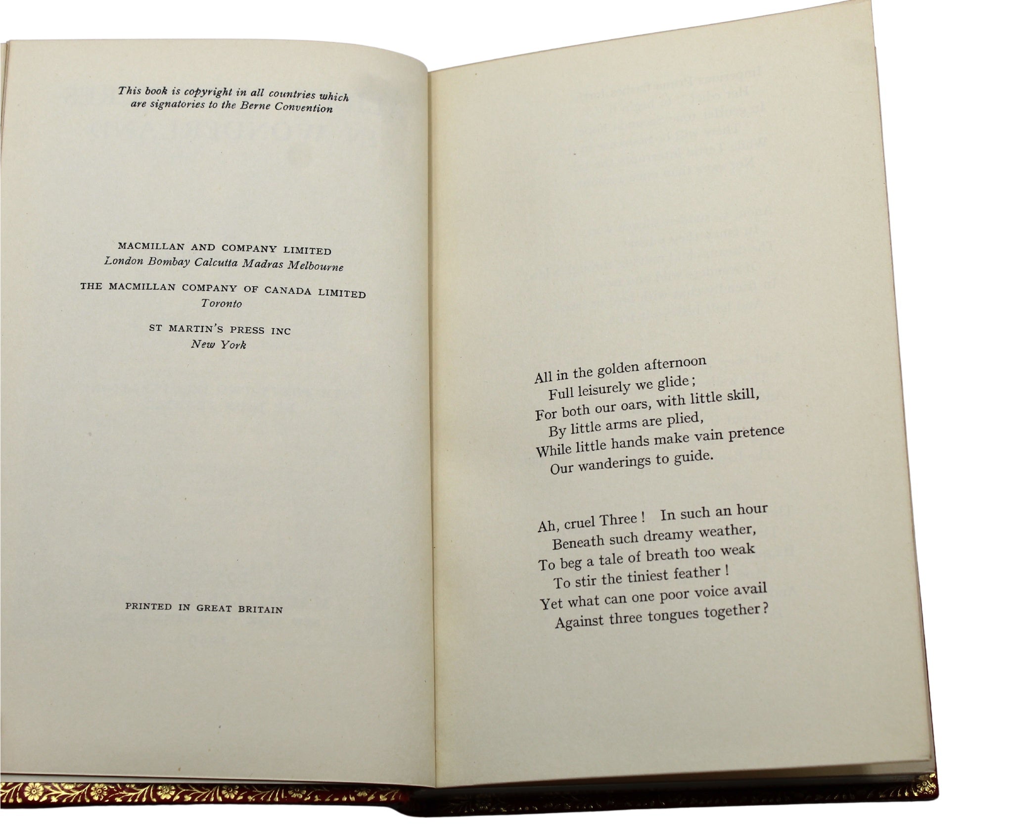 Alice's Adventures in Wonderland and Through the Looking Glass by Lewis Carroll, Illustrated by John Tenniel, Bound in One Volume by Bayntun, 1959, 1955 - The Great Republic
