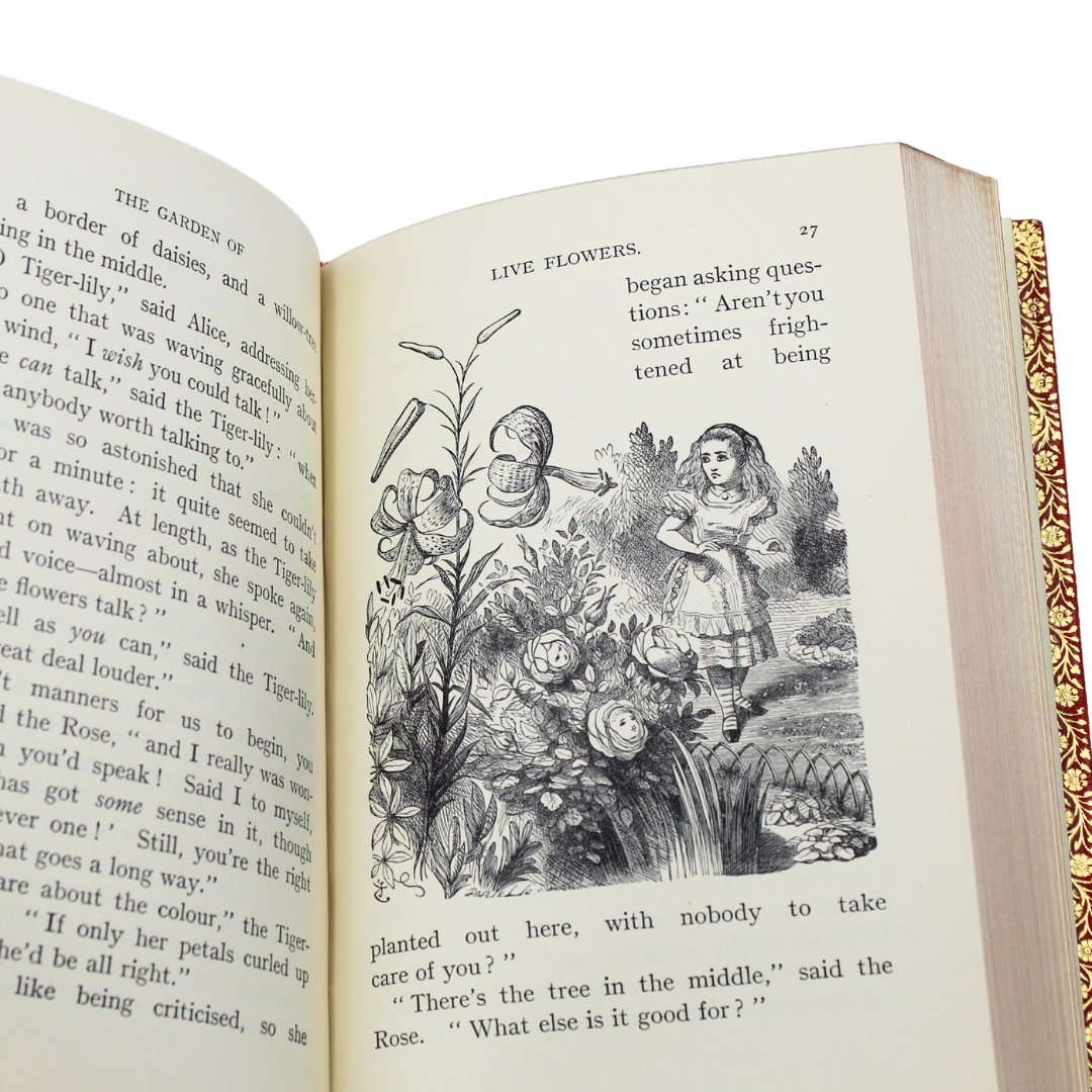 Alice's Adventures in Wonderland and Through the Looking Glass by Lewis Carroll, Illustrated by John Tenniel, Bound in One Volume by Bayntun, 1959, 1955 - The Great Republic