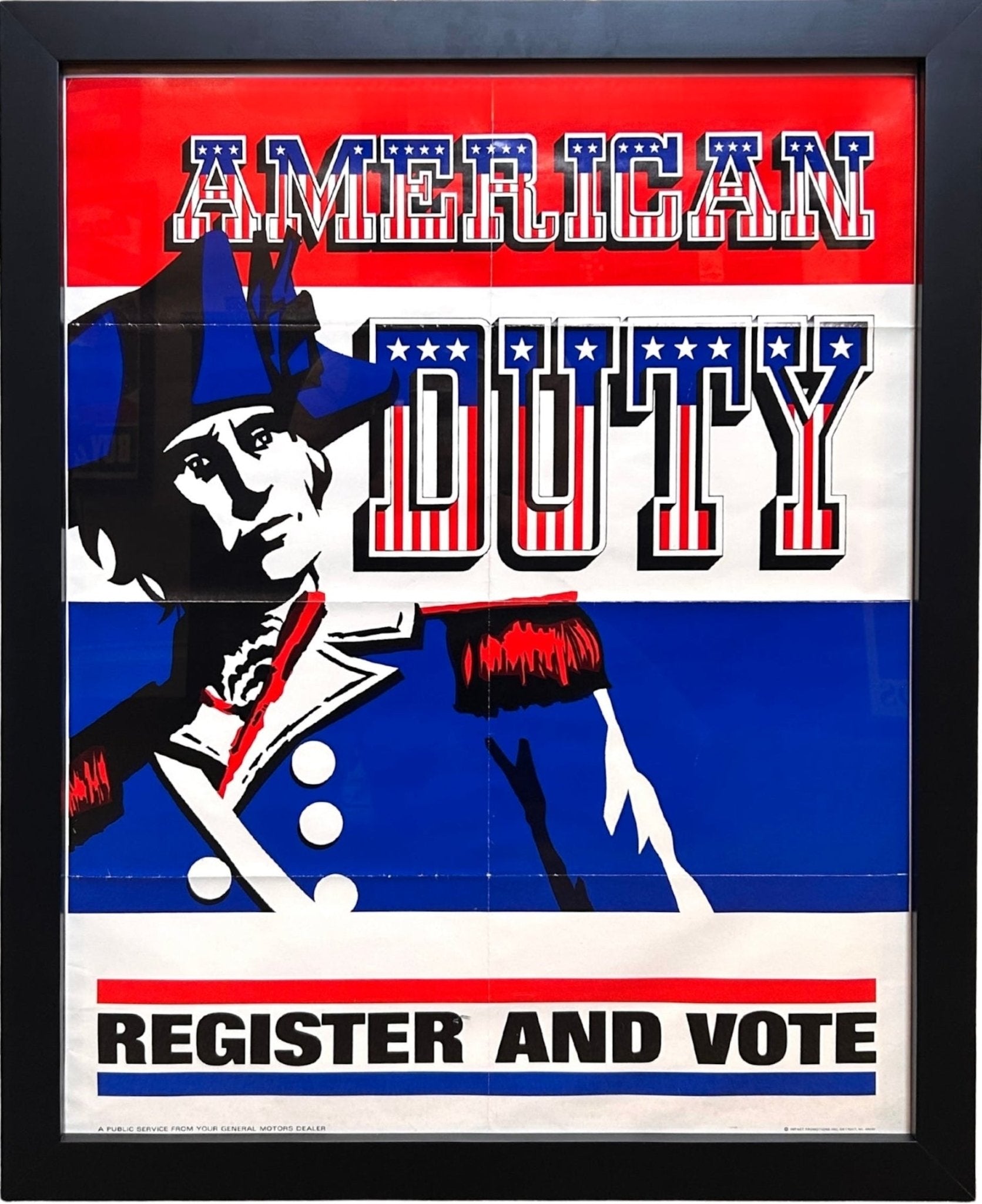 "American Duty. Register and Vote" Vintage General Motors Poster, circa 1950s - The Great Republic