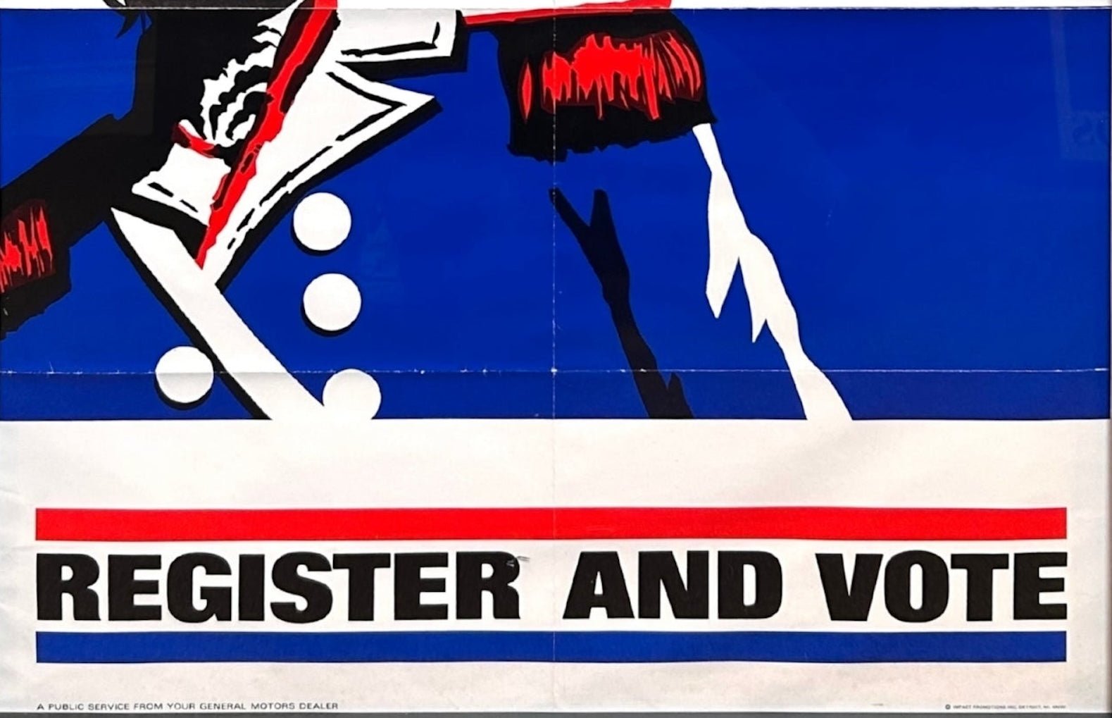 "American Duty. Register and Vote" Vintage General Motors Poster, circa 1950s - The Great Republic