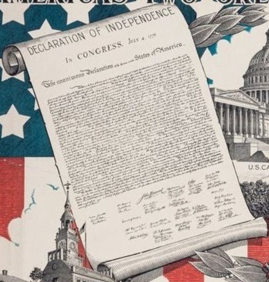 "America's Two Greatest Documents" Vintage Poster by L. P. Meissner, 1924 - The Great Republic