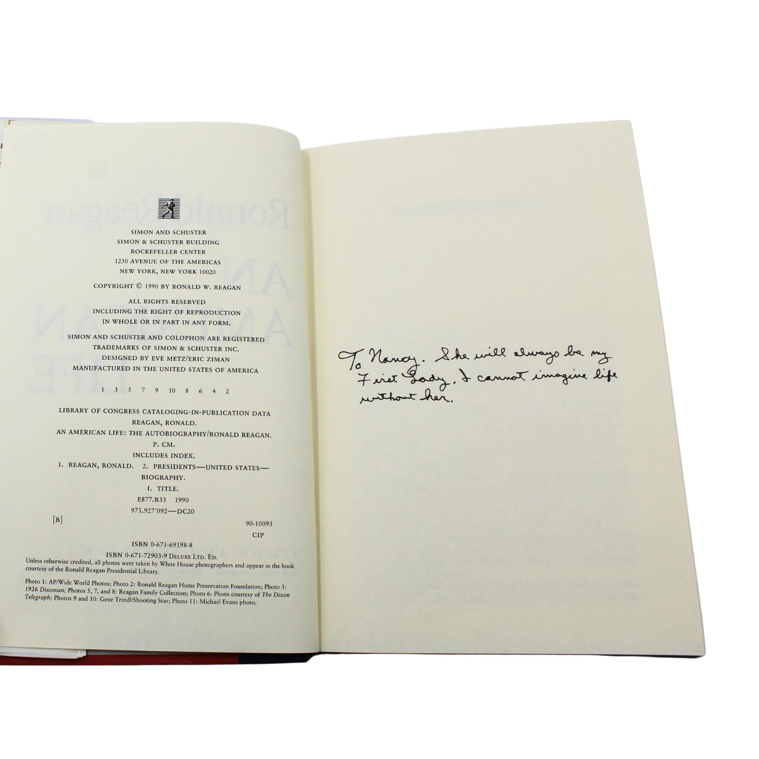 An American Life, Signed by Ronald Reagan, First Trade Edition in Original Dust Jacket, 1990 - The Great Republic