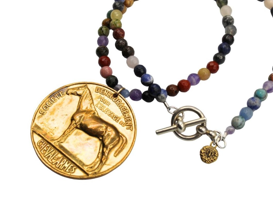Antique Belgian Equestrian Medal Necklace - The Great Republic