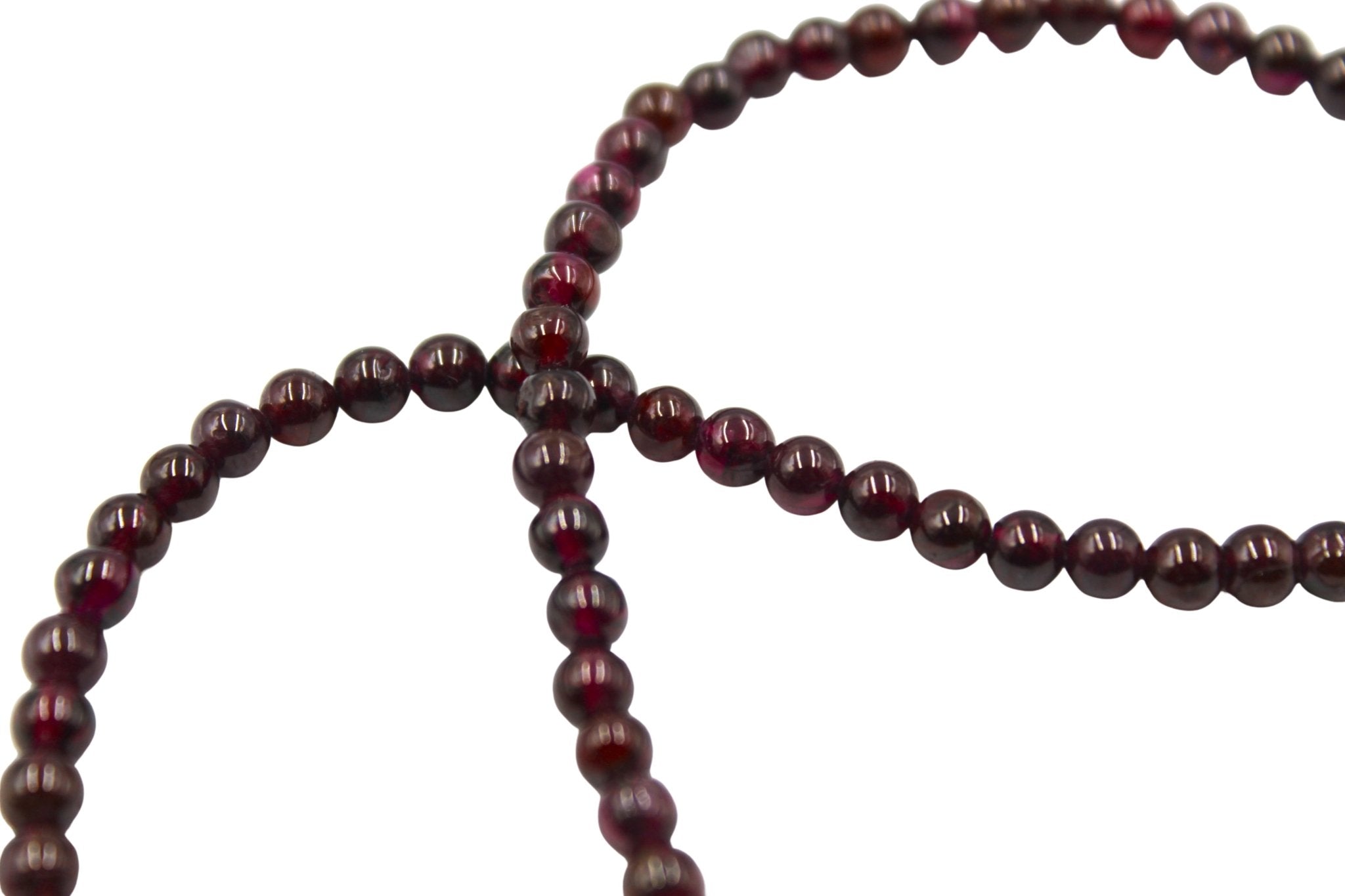 Antique Belgian Garnet, Marcasite, and Sterling Silver Cross on Garnet Bead Necklace - The Great Republic