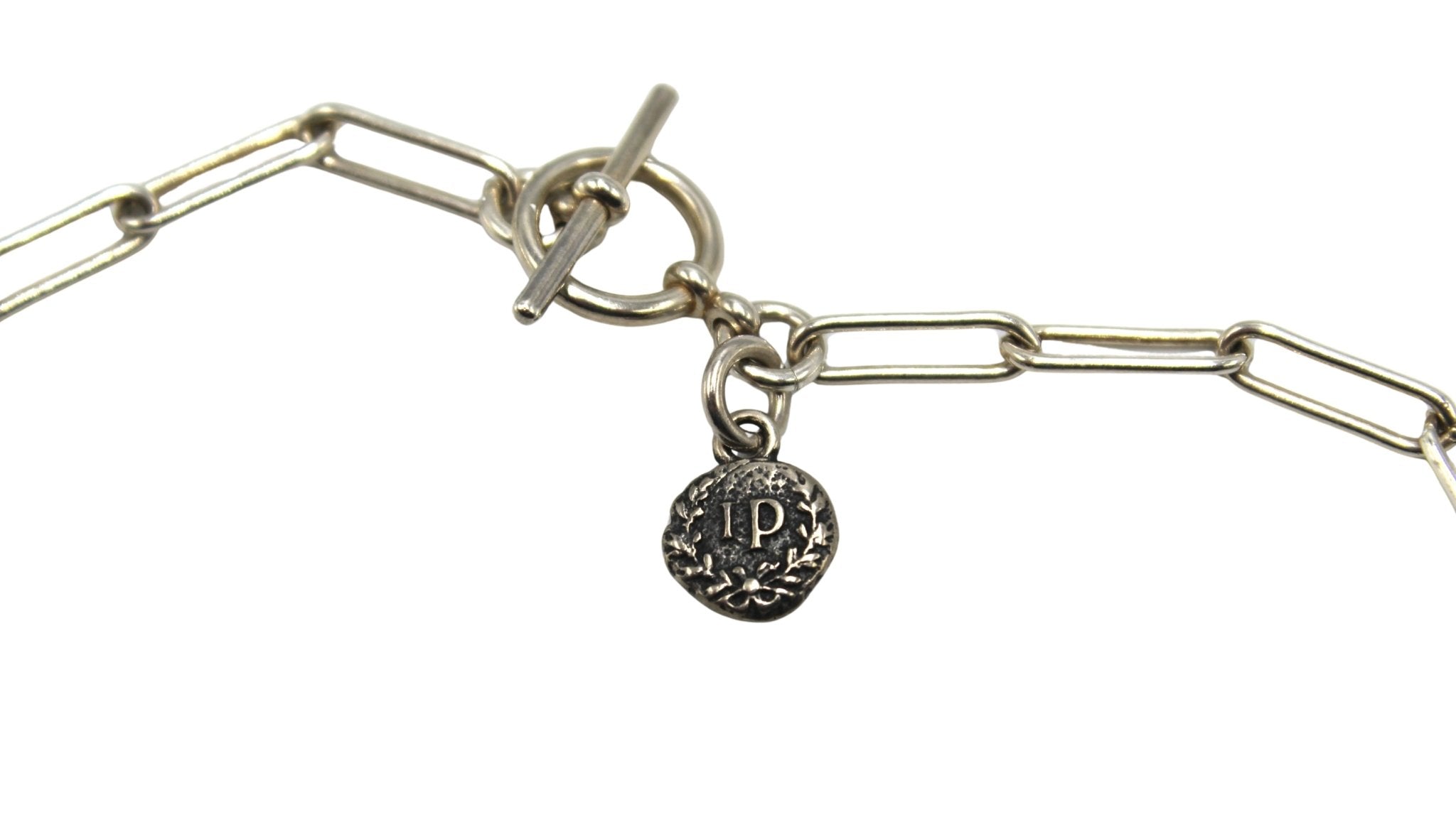 Antique French “Ligue Parisienne d'Athletisme” Enamel Medal on Sterling Silver Paper Clip Chain Necklace - The Great Republic