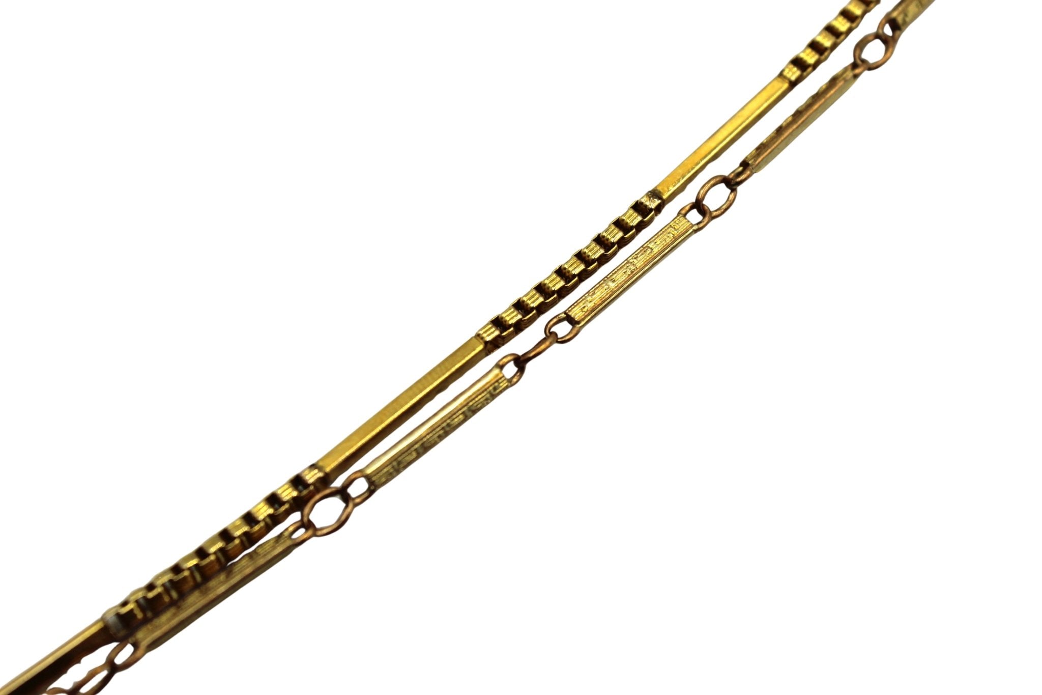 Antique Rose Gold and Onyx Intaglio Locket on Gold Filled Pocket Watch Chains - The Great Republic