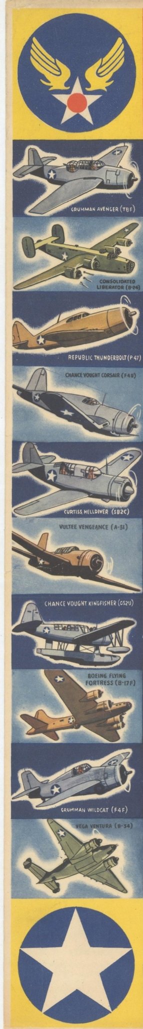 "Aviation Panorama: A Pictorial History of American Aviation" Map of the United States by F. E. Cheeseman, circa 1944 - The Great Republic