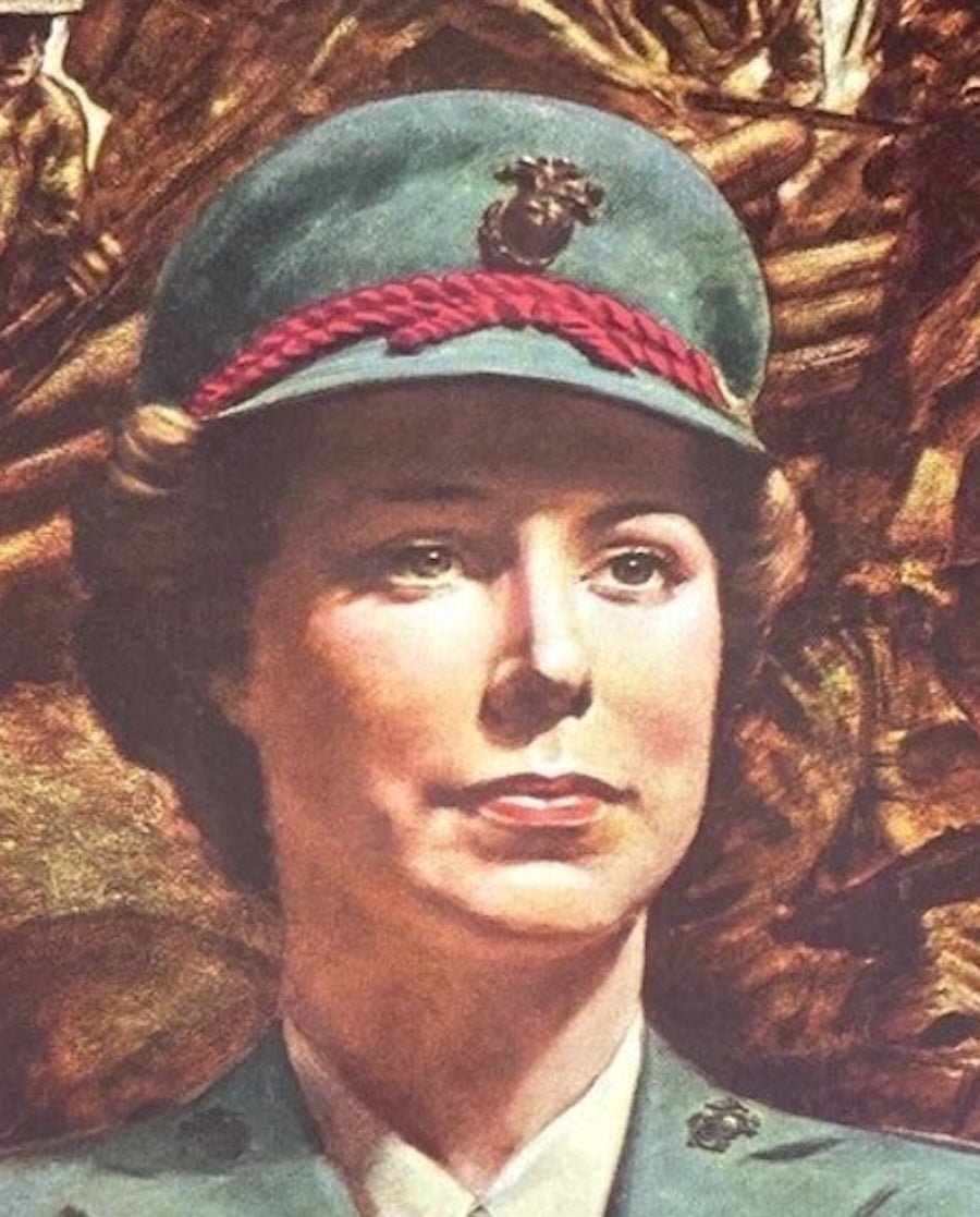 "Be A Marine... Free a Marine to fight. U.S. Marine Corps Women's Reserve" Vintage WWII Tabletop Poster, 1943 - The Great Republic