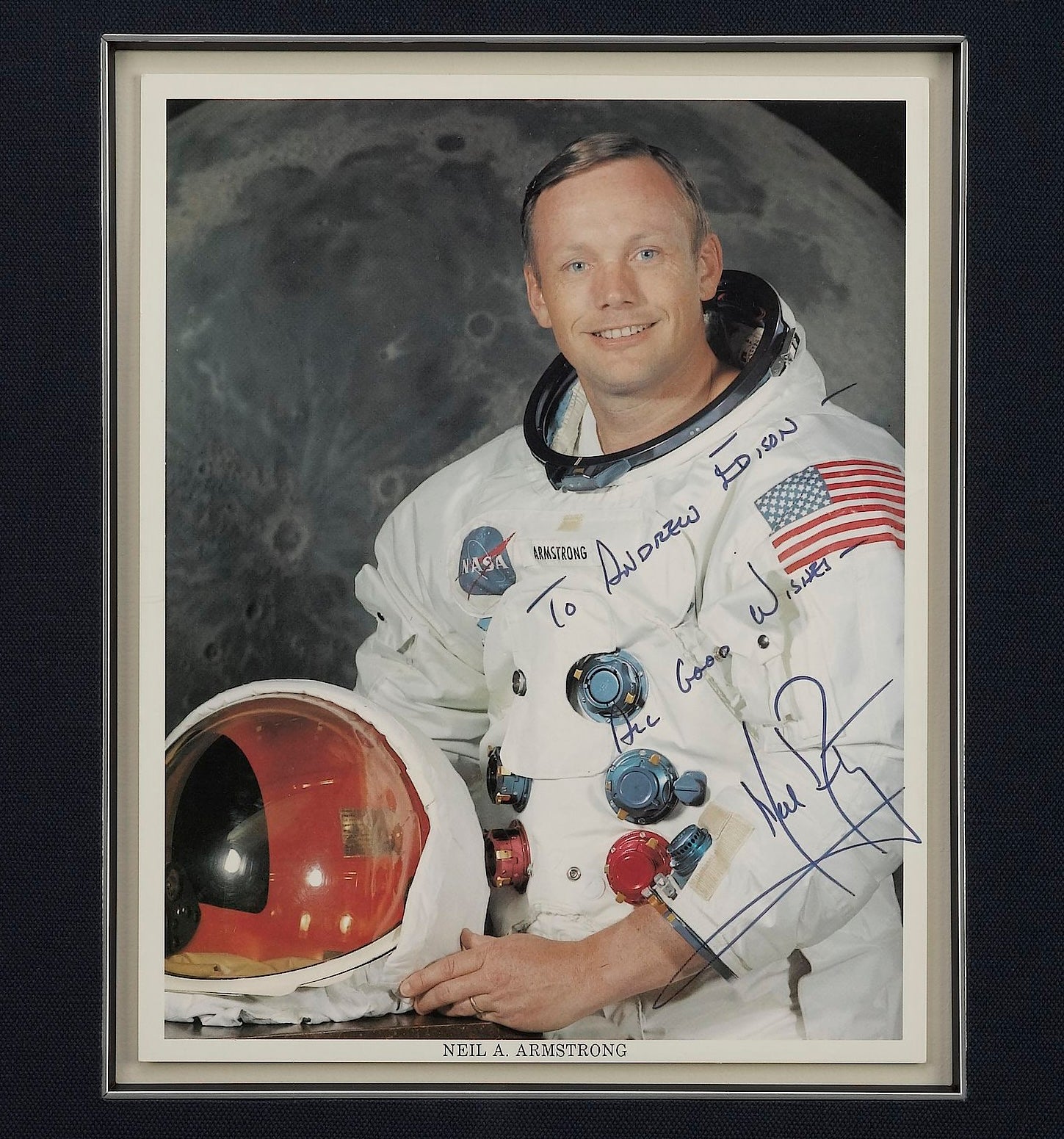 Buzz Aldrin and Neil Armstrong Signature Collage - The Great Republic