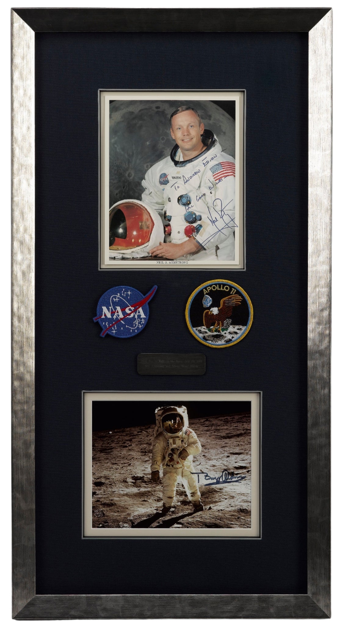 Buzz Aldrin and Neil Armstrong Signature Collage - The Great Republic
