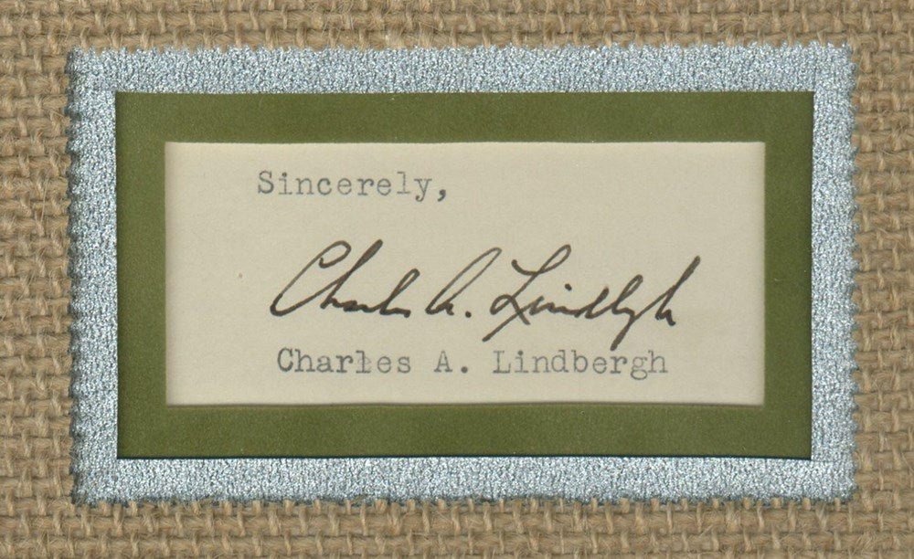 Charles A. Lindbergh Signature - The Great Republic