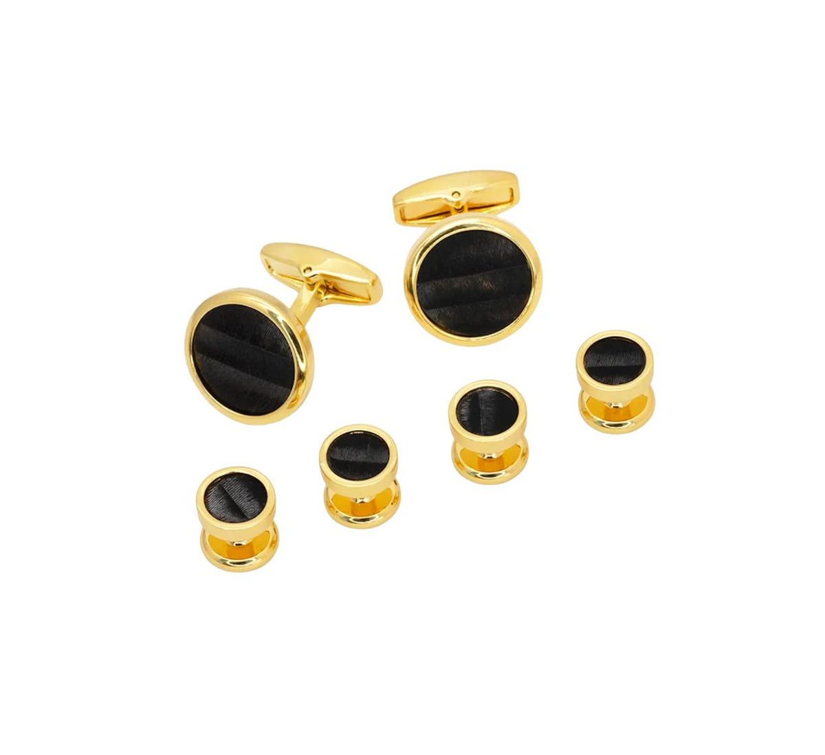 Chino Cufflinks and Studs Set in Gold Plate - The Great Republic