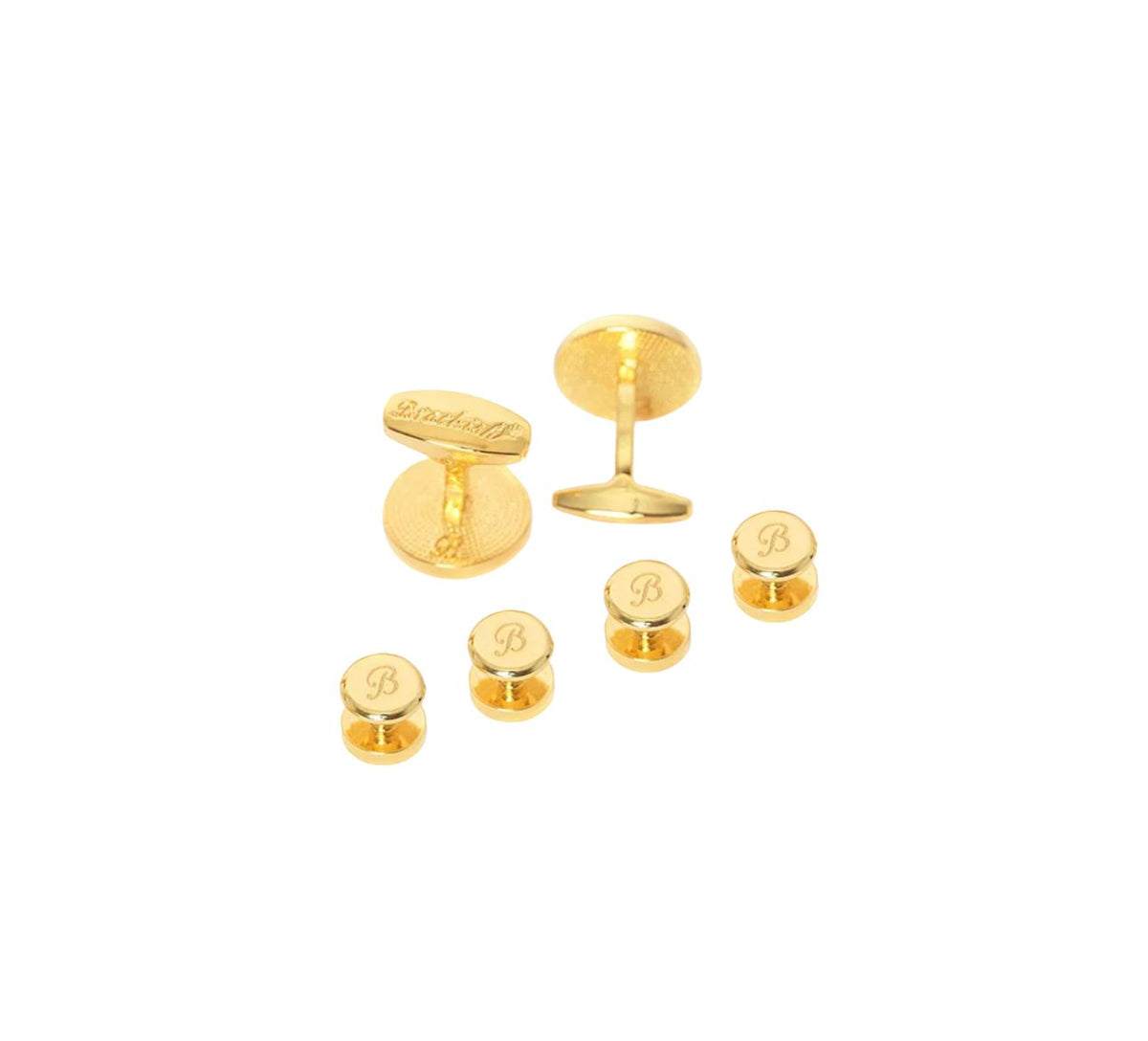 Chino Cufflinks and Studs Set in Gold Plate - The Great Republic