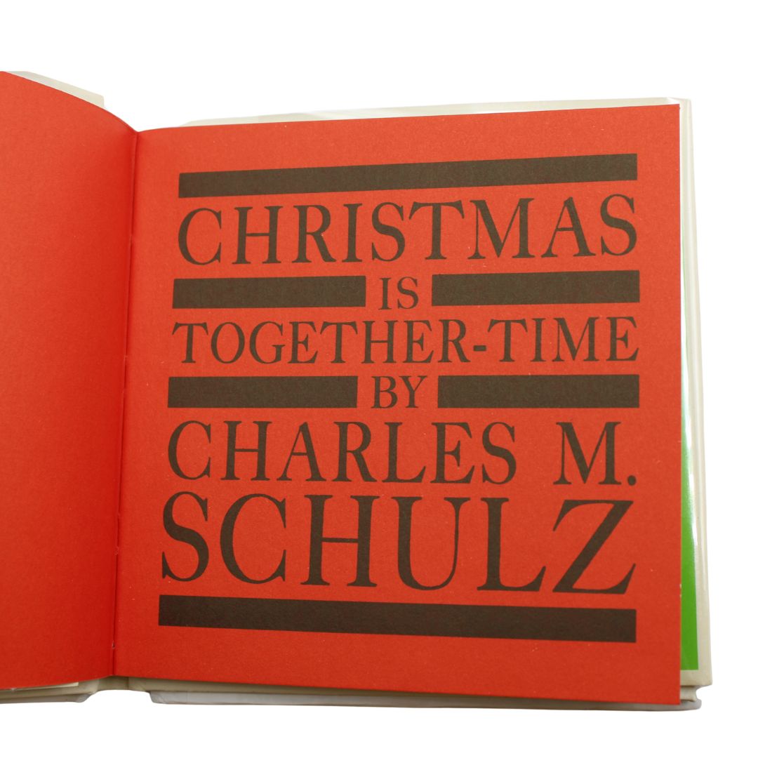 Christmas is Together - Time by Charles M. Schulz, First Edition, in Original Dust Jacket, 1964 - The Great Republic