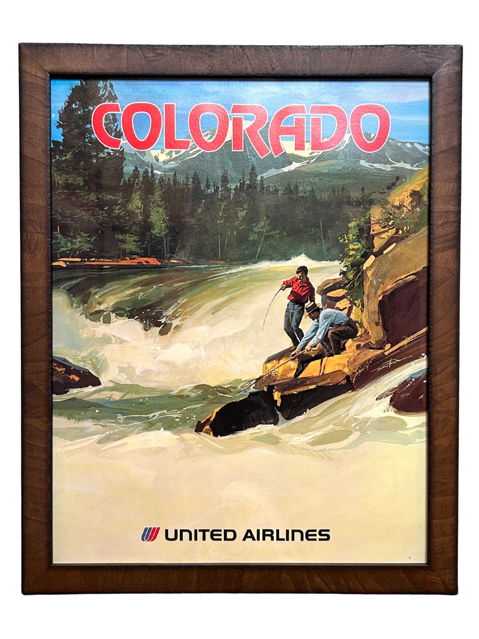 "Colorado" Vintage United Airlines Travel Poster by Tom Hoyne, circa 1970s - The Great Republic