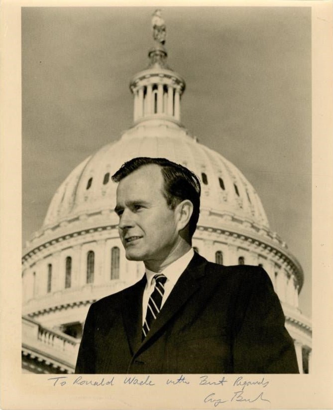 Congressman George Bush Signed Photograph - The Great Republic
