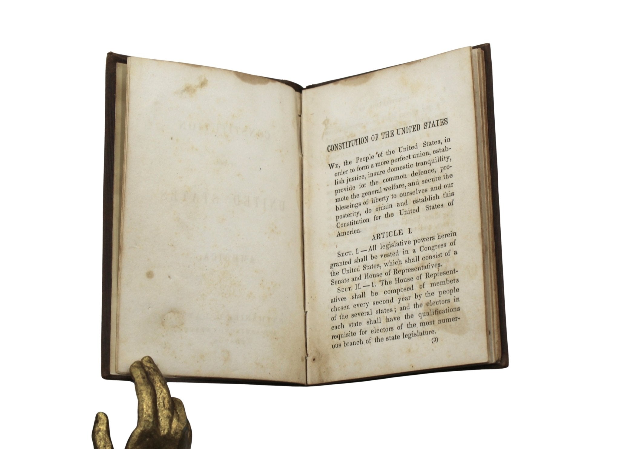 Constitution of the United States of America, Published by Nathaniel Dayton, circa 1850 - The Great Republic