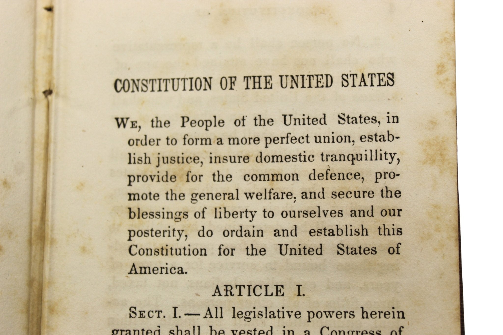 Constitution of the United States of America, Published by Nathaniel Dayton, circa 1850s - The Great Republic