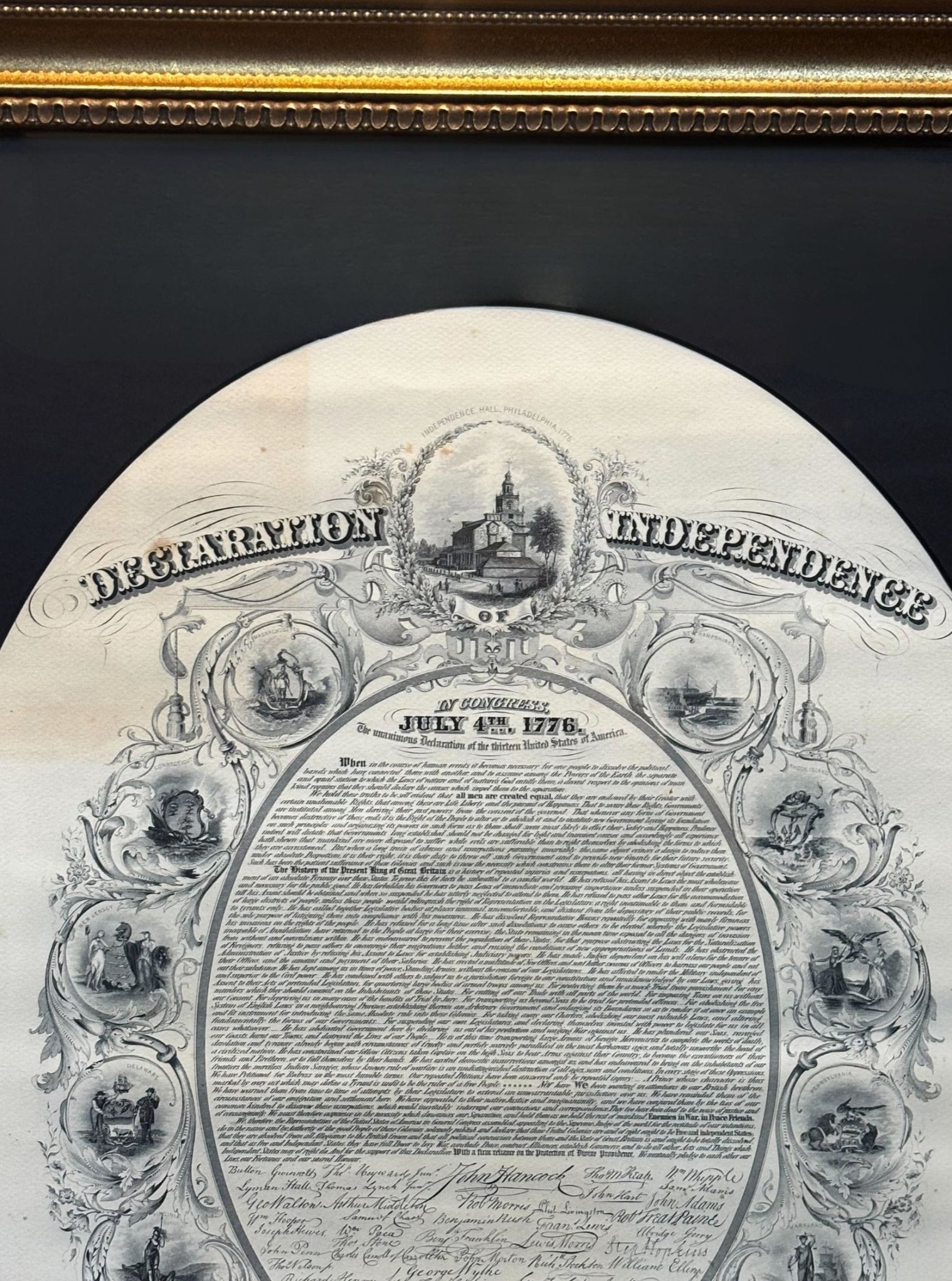 Declaration of Independence Engraving by J.C. Buttre, 1856 - The Great Republic