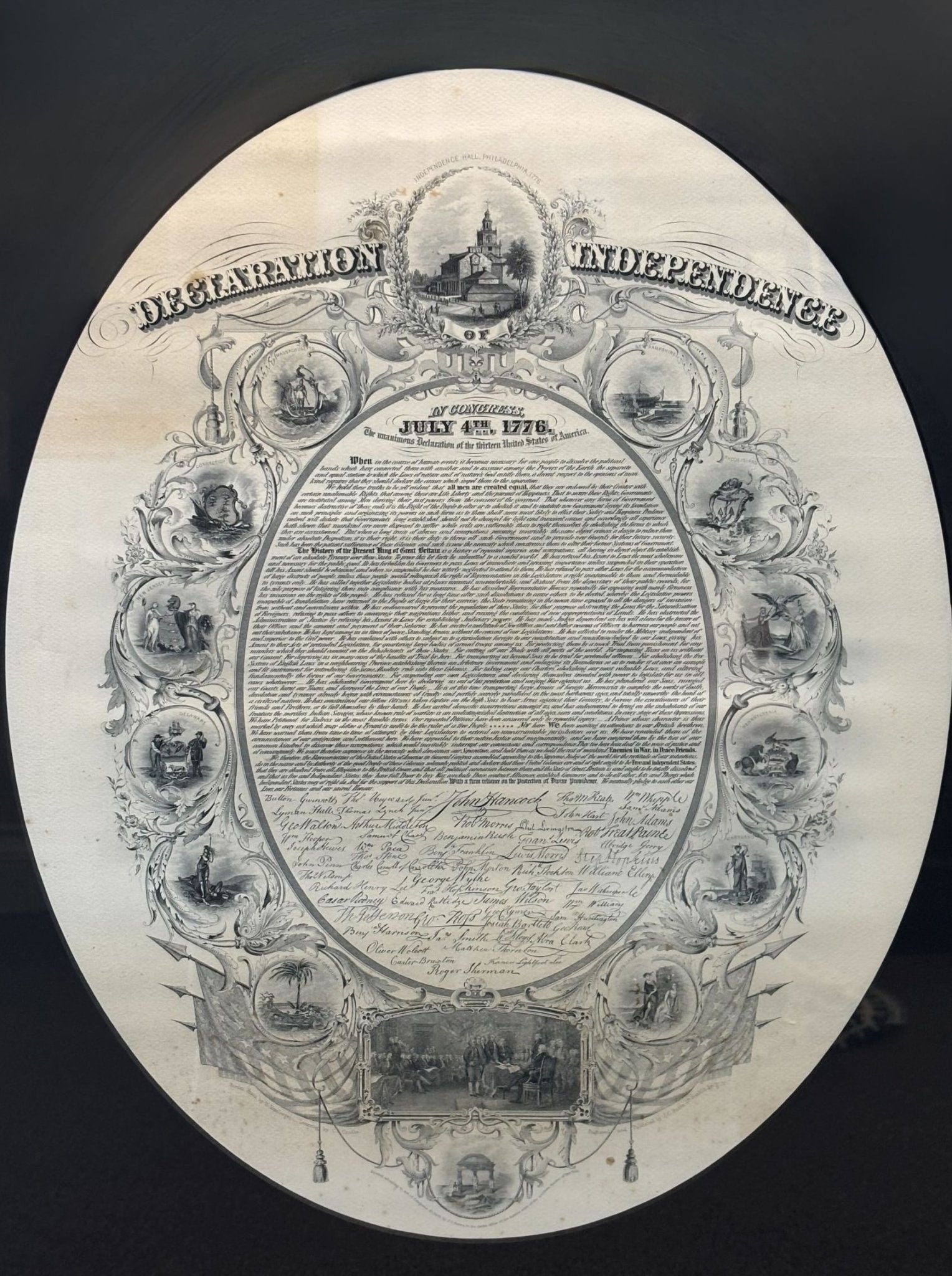 Declaration of Independence Engraving by J.C. Buttre, 1856 - The Great Republic