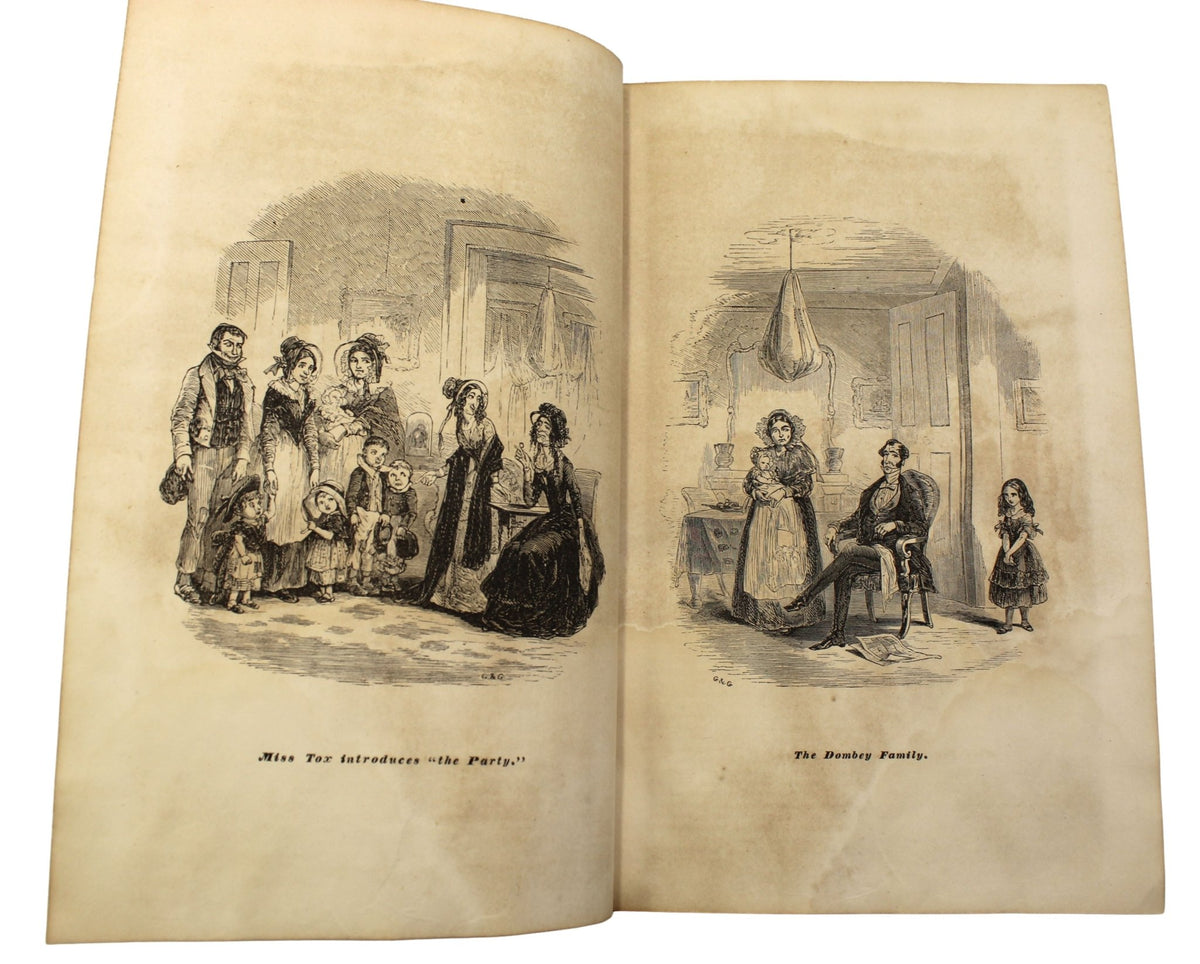 Dombey and Son by Charles Dickens, Early American Edition, Illustrated, 1848 - The Great Republic