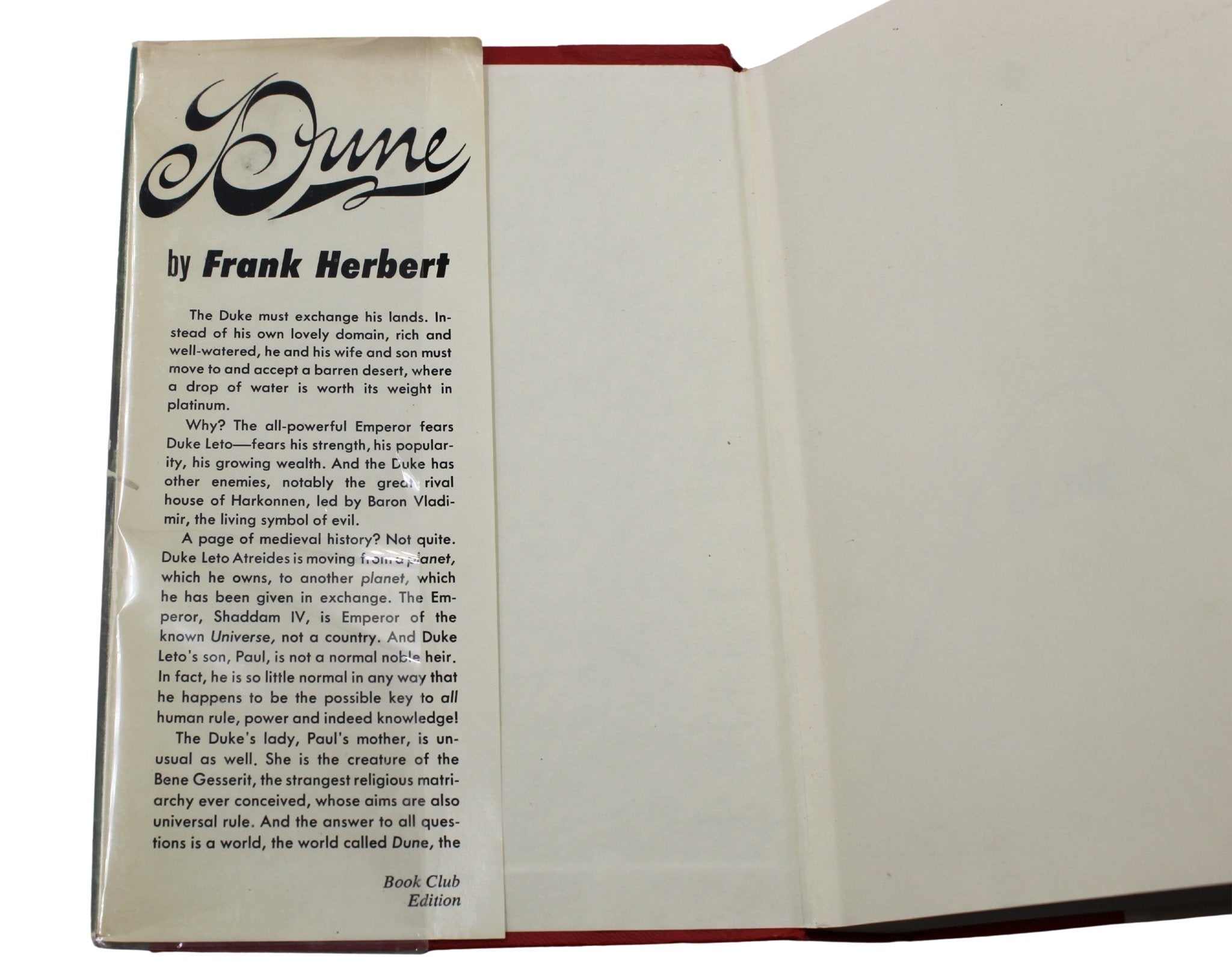 Dune by Frank Herbert, Book Club Edition, in Original Dust Jacket, 1965 - The Great Republic