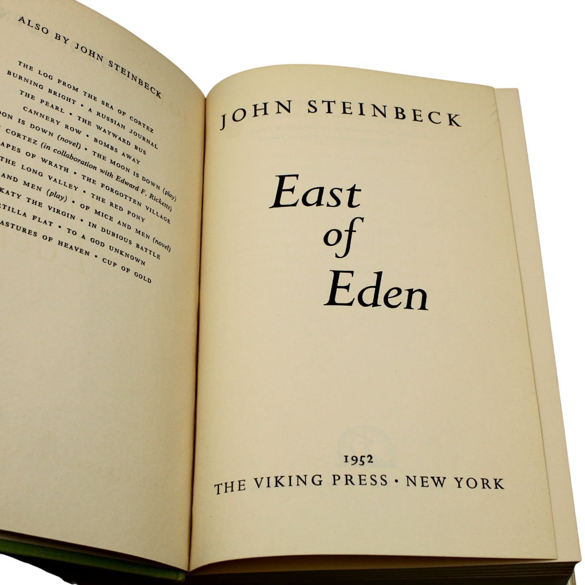 East of Eden by John Steinbeck, First Trade Edition, 1952 - The Great Republic