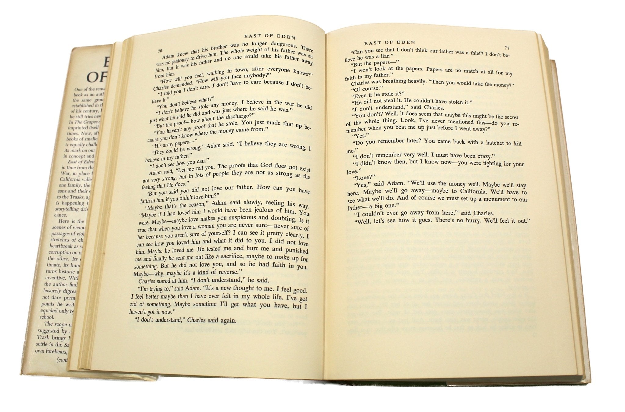 East of Eden by John Steinbeck, First Trade Edition, in Original Dust Jacket, 1952 - The Great Republic