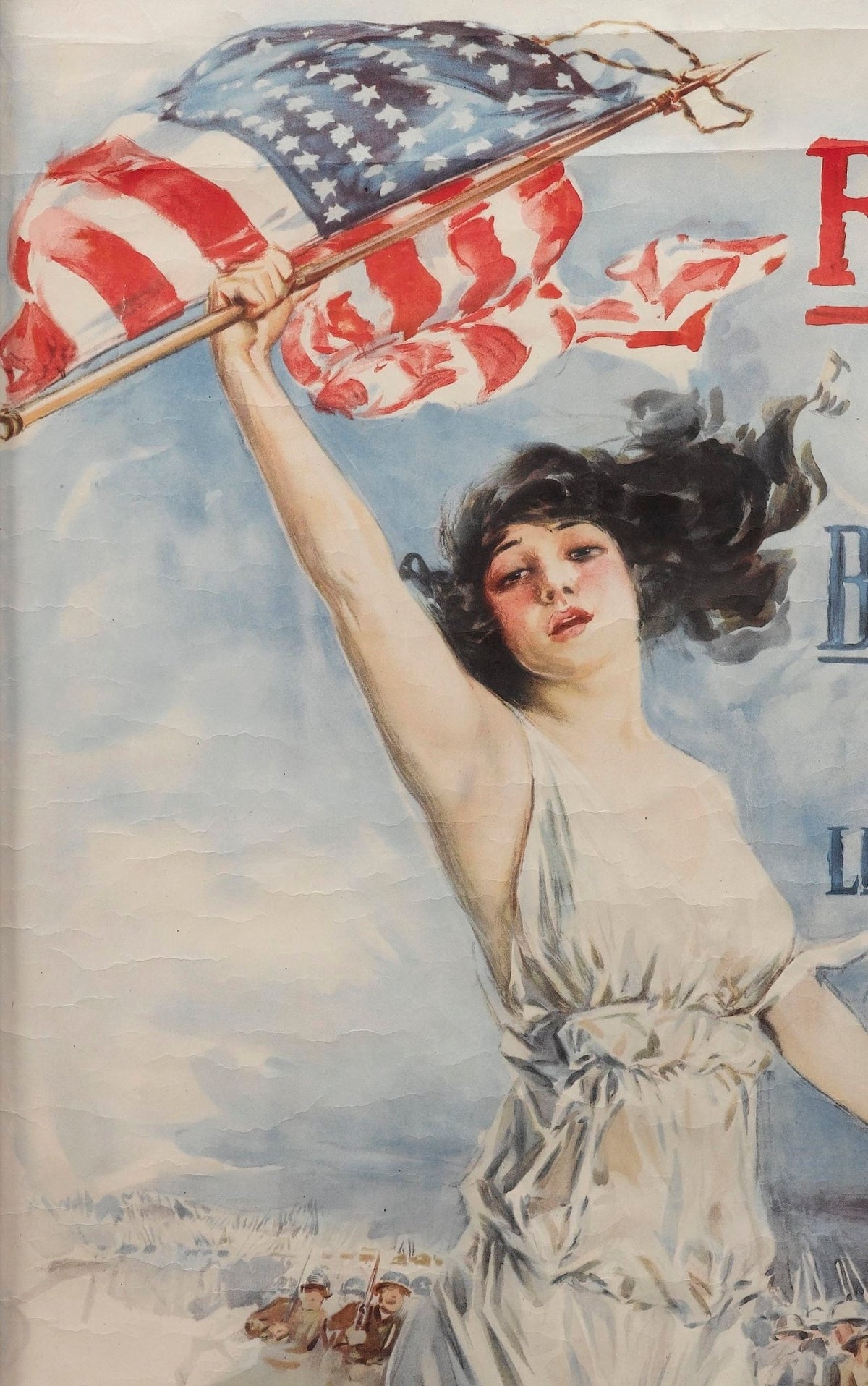 "Fight or Buy Bonds. Third Liberty Loan" Vintage WWI Poster by Howard Chandler Christy, 1917 - The Great Republic