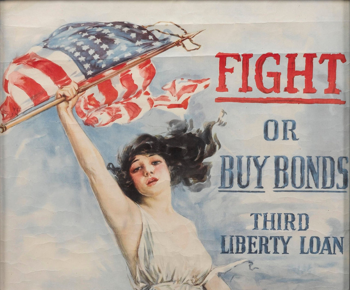 "Fight or Buy Bonds. Third Liberty Loan" Vintage WWI Poster by Howard Chandler Christy, 1917 - The Great Republic