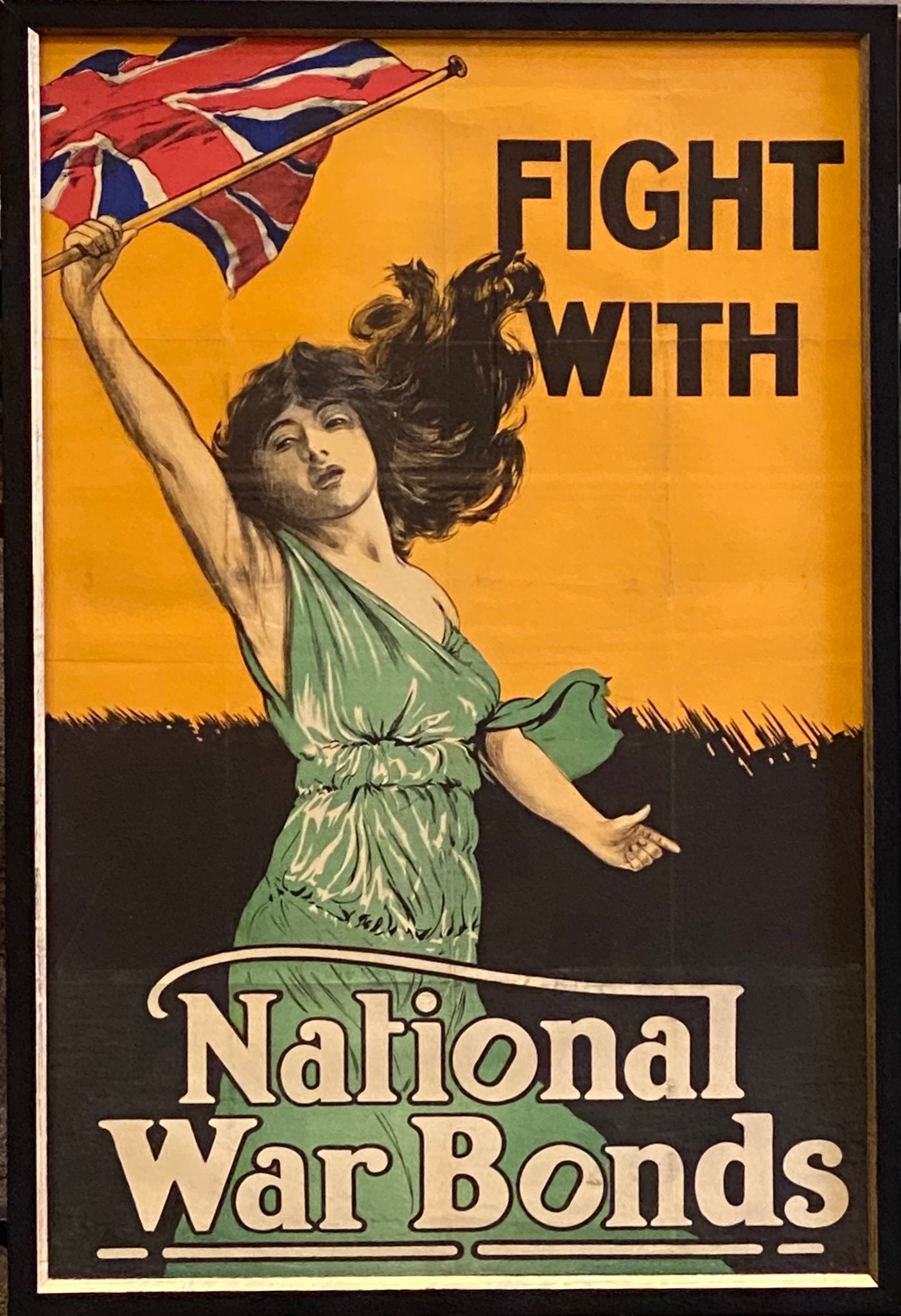 "Fight With National War Bonds" Vintage British WWI Poster, Circa 1917 - 18 - The Great Republic